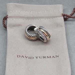 DAVID YURMAN Cable Hoop Earrings with 14k gold